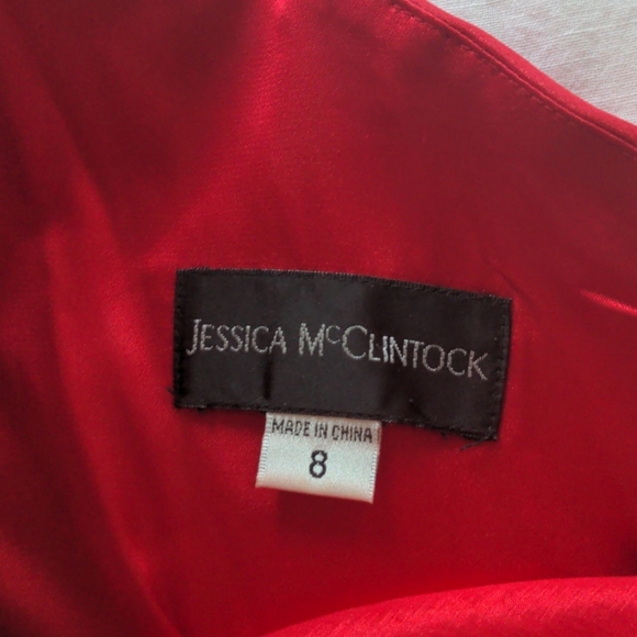 One shoulder red cocktail dress - Picture 4 of 4